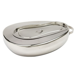 Bed pan with lid