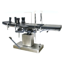 Side end control hydraulic operation table